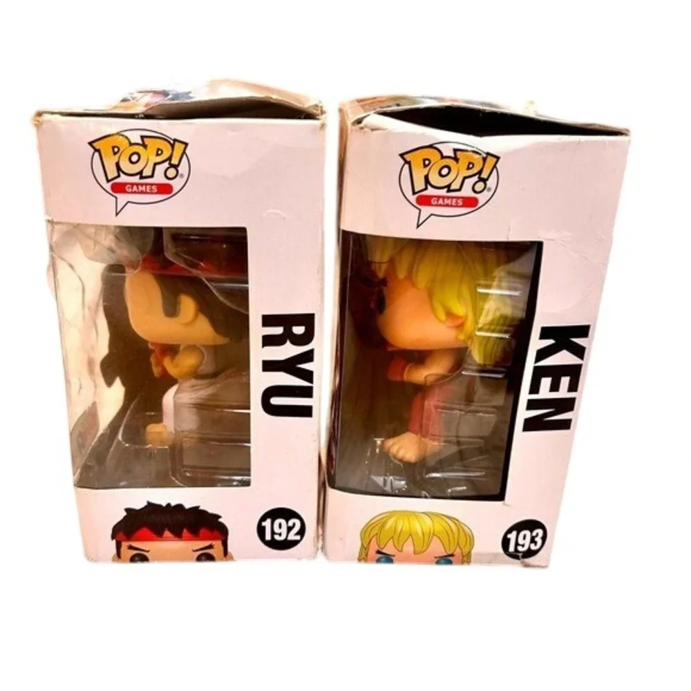 Funko Pop Street Fighter Ryu 192 Ken 193‎ Vinyl Figures Toys R Us Exclusive